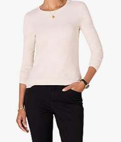 Camiseta de manga larga con cuello redondo